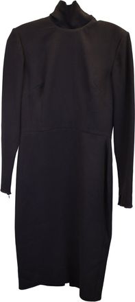 Alex Perry Mock Neck Dress in Black Triacetate