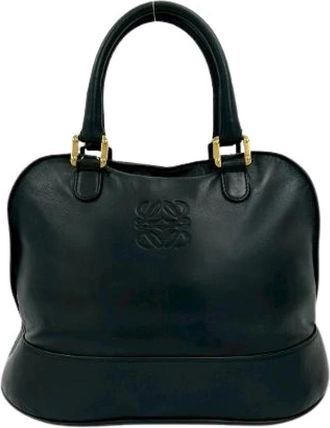 Loewe Pre-owned Anagram Nappa Leather 2way Bag - Dames - Vintage Handtas - Zwart - ONE Size - Leer - Vintage