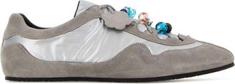 Cecilie Bahnsen Grey Fabric And Suede Blaise Sneakers