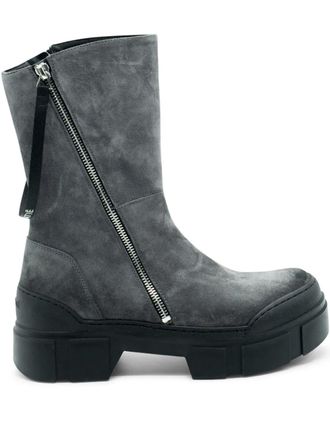 Vic Mati&eacute; Roccia zip-up leather ankle boots - Grey