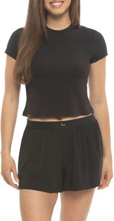 Felina Lena Short Pajamas in Black at Nordstrom, Size X-Large