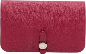Herm&egrave;s Pre-owned Wallets, female, Red, Size: ONE SIZE Pre-owned Leather Wallet