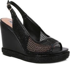 Lady Couture Belair Slingback Wedge Sandal in Black at Nordstrom Rack, Size 11