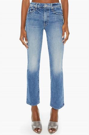 Mother Insider Flood Jeans In Metal Magic