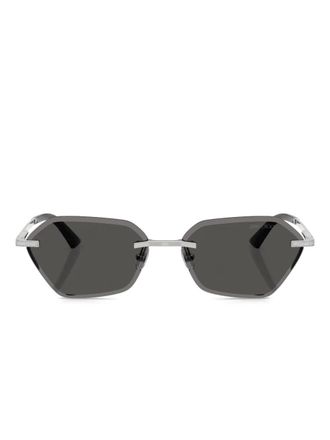 Jimmy Choo Eyewear Zonnebril met geometrisch montuur en glitter - Zilver