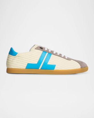 Lanvin Men & apos;s Nylon and Suede Low-Top Sneakers