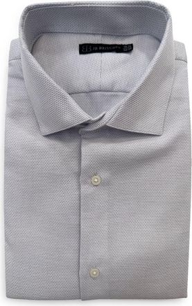 JB Britches Trim Fit Dress Shirt in Silver at Nordstrom, Size 17.5 - 34