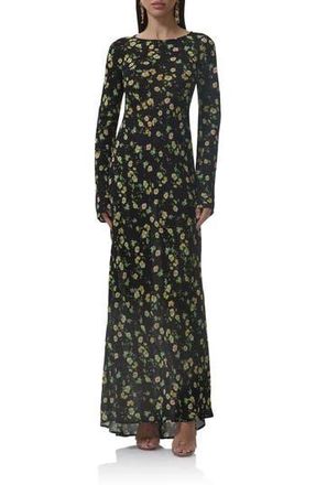 AFRM Jetta Floral Long Sleeve Maxi Dress in Citrus Daisy at Nordstrom Rack, Size Xx-Large