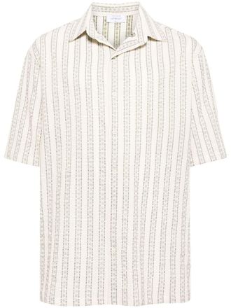 Off-white Gestreept overhemd met Arrowsprint - Beige