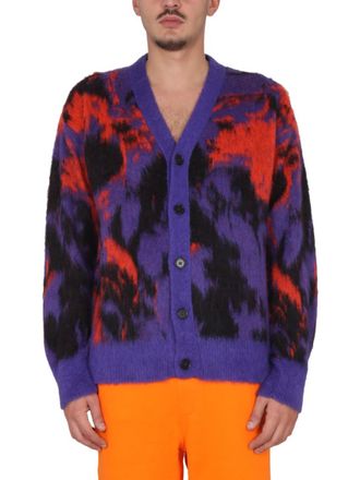 Msgm Purple V Neck Cardigans