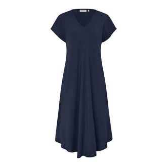 Masai Wing Sleeve Midi Dress - Dames - Casual kleedjes - Blauw - L - Kleedjes