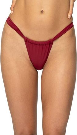 Edikted Anais Bikini Bottoms in Burgundy at Nordstrom, Size X-Small