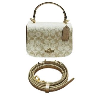 Coach Pre-owned Mini Bags, female, Beige, Size: ONE SIZE Pre-owned Signature PVC 2way Bag
