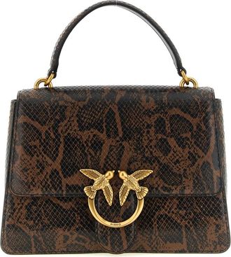 Pinko Pinko, Tassen, Dames, Bruin, ONE Size, Katoen, Love One Light Medium Handbag
