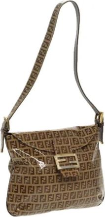 Fendi Pre-owned Canvas fendi-bags - Dames - Vintage Schoudertas - Beige - ONE Size - Vintage