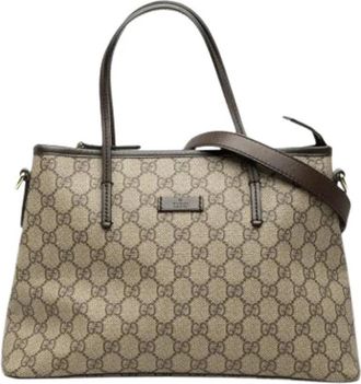 Gucci Pre-owned Satchel - Dames - Vintage Shopper - Beige - ONE Size - Leer - Vintage