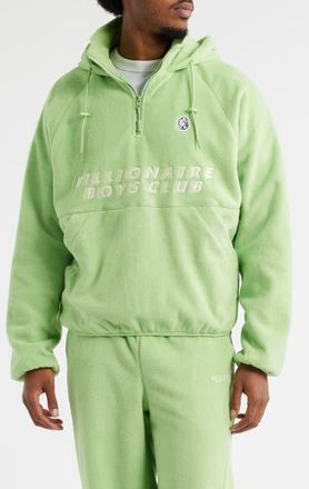 Billionaire Boys Club BB Windrunner Hooded Fleece Quarter Zip Pullover in Forest Shade at Nordstrom, Size Xx-Large