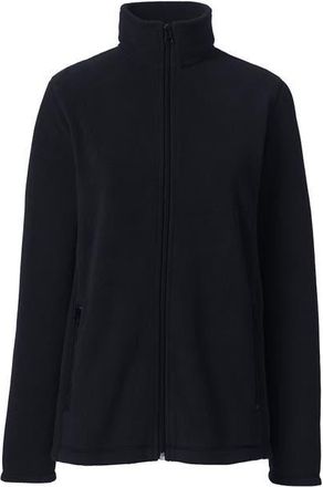 Lands End Full-Zip Mid-Weight Fleece Jacket in Black at Nordstrom, Size X-Large