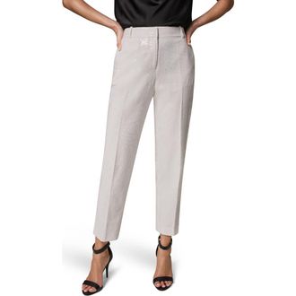DKNY Sequin Slim Fit Pants in Cream at Nordstrom, Size 14
