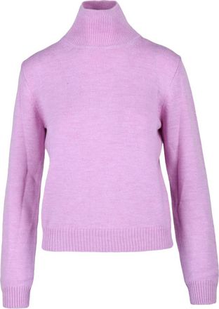 Ballantyne Wollen Pullover Sweater met Turtleneck - Dames - Coltruien - Roze - M - Wol - Truien & Vesten