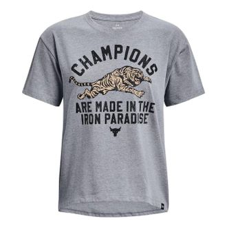 Under Armour (WMNS) Under Armour Project Rock Iron Heavyweight T-shirt Grey 1376918-035
