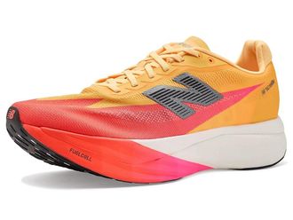 New Balance FuelCell SuperComp Elite v5 Mens Running Shoes Tangerine Heat/White Peach : 10.5 D - Medium, Textile