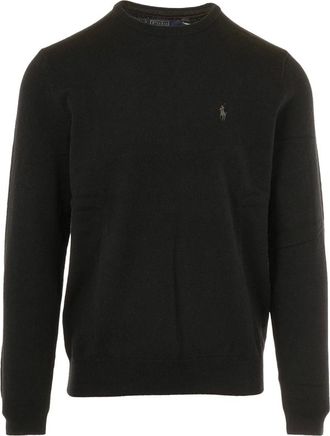 Polo Ralph Lauren Truien & Vesten, Heren, Zwart, L, Zwarte Sweater Pullover Mix Lange Mouwen