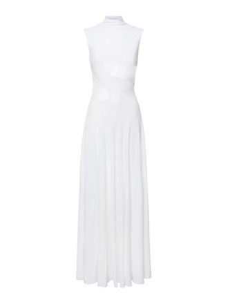 Alaia Silk Knit Dress With Cut-Out