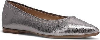 Frye Heather Pointed Toe Ballet Flat in Platinum at Nordstrom, Size 6.5