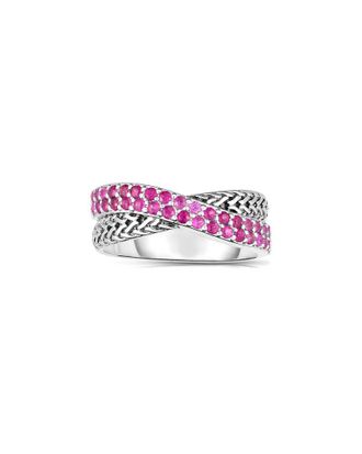 Phillip Gavriel Silver 0.78 ct. tw. Pink Sapphire Woven Ring