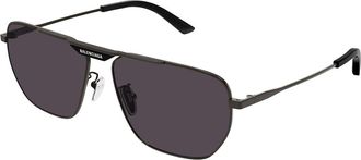 Balenciaga Grey Navigator Mens Sunglasses BB0298SA 001 61