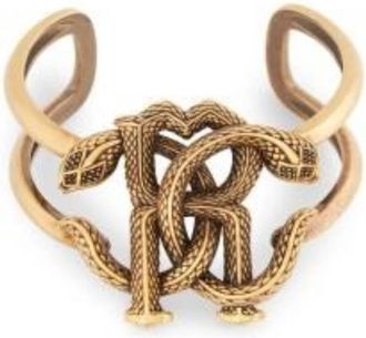 Roberto Cavalli RC Double Snake Brass Bracelet, Size S