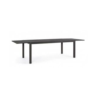 BIZZOTTO Mesa De Exterior Hilde En Aluminio Antracita Extensible 200-300x100x H75 Cm