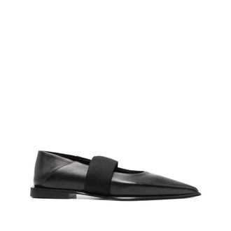 Sportmax Sportmax, Ballerinas, female, Black, Size: 6 US Black Flat Shoes with Elastic Band