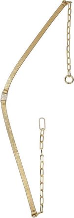 Kazar Gouden riem met ketting en monogram - Dames - Riemen - Geel - 90 CM - Leer - Accessoires