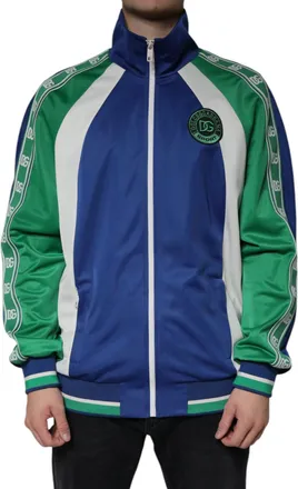 Dolce & Gabbana Mens Multicolor Polyester Full Zip Bomber Jacket Clothing