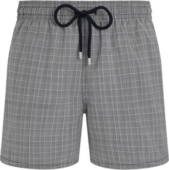 Vilebrequin Ultrafijne Wollen Zwemshort Prince of Wales Ruit - Heren - Strandmode - Blauw - XL - Wol - Badmode