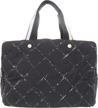 Chanel Black Nylon Boston Bag (Pre-Owned)