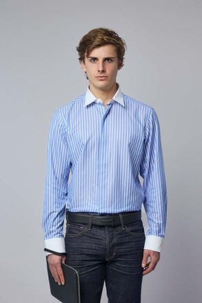 Tom Ford Wide Stripe Contrast Classic Fit Shirt