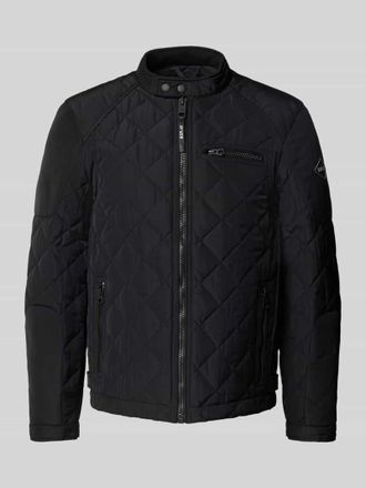 Replay Steppjacke mit Rei&szlig;verschlusstaschen und Label-Detail in Black, Gr&ouml;&szlig;e M