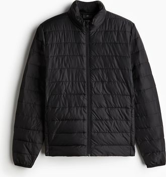 H&M Leichte Pufferjacke in Slim Fit - Schwarz