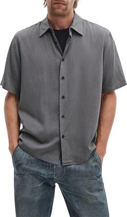 Rag & Bone Dalton Jacquard Short Sleeve Button-Up Shirt in Charm at Nordstrom, Size Xx-Large