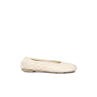 Burberry Ballerinas, female, White, Size: 6 US Lamb Leather Ballet Flats