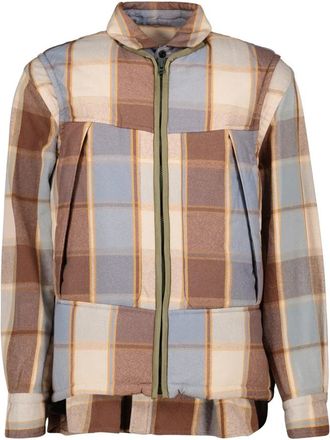 sacai Geruite Overhemd Herfst-Winter Collectie 2024 - Heren - Zomerjassen - Veelkleurig - M - Katoen - Jassen
