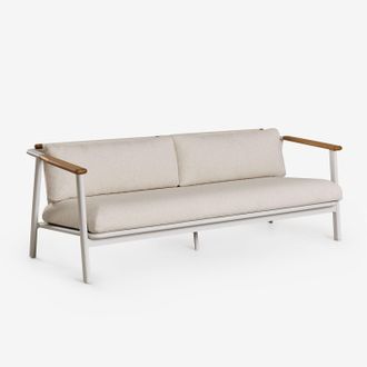Sklum Sklum - Sof&aacute; De 3 Plazas En Aluminio Y Tela Boucl&eacute; Yervin