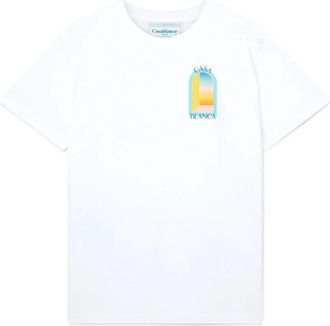 Casablanca LArc Color&eacute; T-shirt - Heren - T-shirts - Wit - 2XL - Katoen - Tops