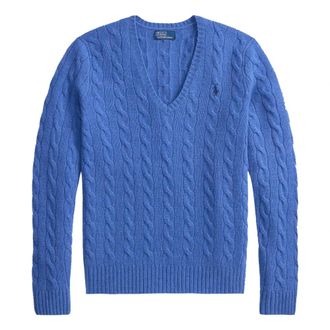 Polo Ralph Lauren Kimberly Pullover met lange mouwen - Dames - V-hals truien - Blauw - XS - Wol - Truien & Vesten