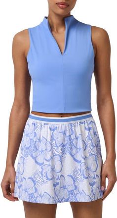 Travis Mathew Moveknit Crop Sleeveless Top in Cornflower Blue at Nordstrom, Size Xx-Large