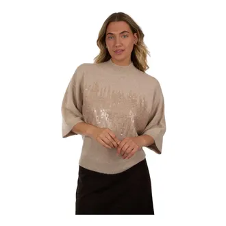 PESERICO Dames, Truien, Beige, Maat: XL Wol