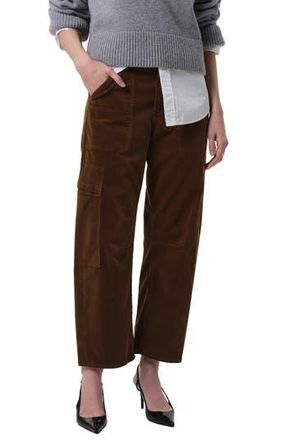 Citizens Of Humanity Marcelle Low Rise Barrel Corduroy Cargo Pants in Manuka (Bronze) at Nordstrom Rack, Size 31